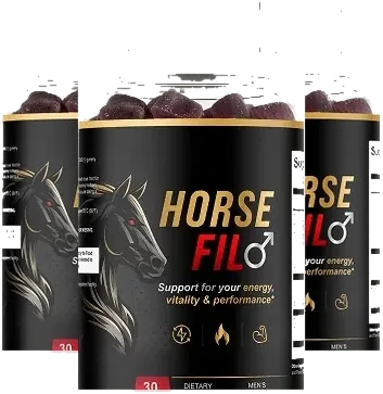 Horsefil 3-bottle men's vitality gummy package