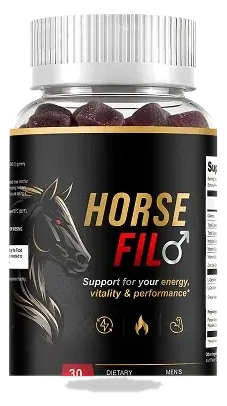 A single HorseFil bottle of 30 men's daily gummies